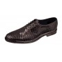 Pantofi eleganti barbati din piele naturala croco lac - Model Donato Negru